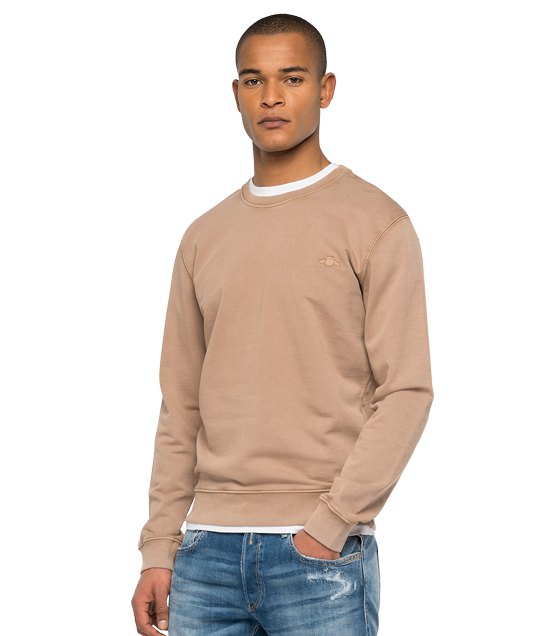 ガーメントダイ オーガニックコットンスウェットシャツ 詳細画像 マッド 1